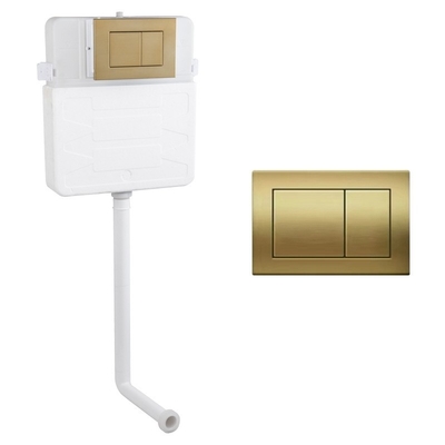 Banheiro de cor dourada banheiro inteligente com cisterna superior e tanque de água de cor personalizável