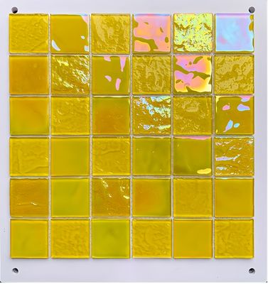 Resistente a ácidos e antibacterianos Cristal de vidro Piscina mosaico azulejos em azul misturado