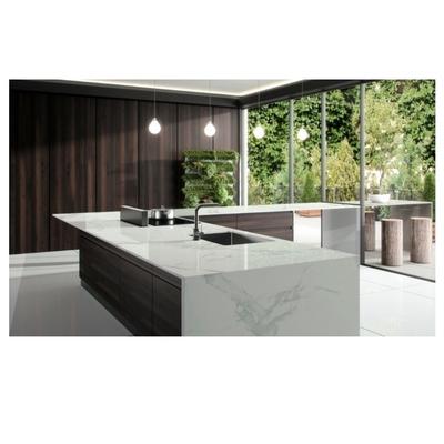 Placas de mesa de pedra sinterizada branca em estilo de design moderno para Hotel Villa Lobby