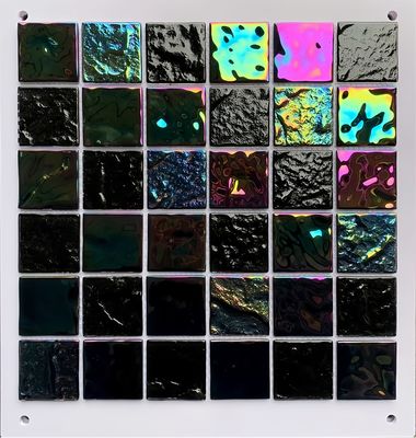 Misture Blue Hotel piscina de vidro mosaico padrão de design com técnica de vidro e vidro