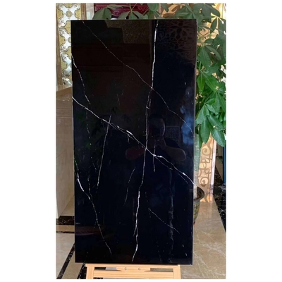 10x60cm azulejos de porcelana polida para decoração de parede padrão de verificação em preto e branco
