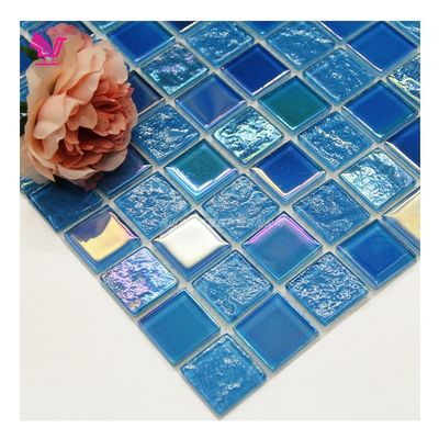 Material de construção Piscina azulejos vidro padrão Antiderrapante Mosaico autocolante para quarto