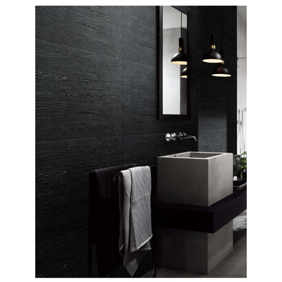 Estilo de design moderno Chapa de mármore de carvão preto e dourado para decoração de quarto 600 x 600