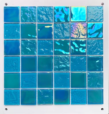 Mosaico de azulejos de piscina rachado de 100x100 mm com cor azul e função antibacteriana