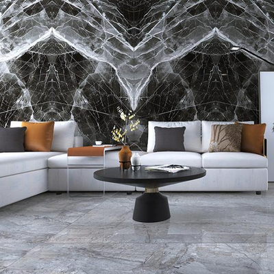 2400x1200mm Brilhante Negro Wave Marble Porcelana Tile 120x240 Brilhante Terrazzo Terraço Cerâmico