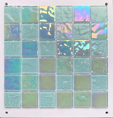 Piscina mosaico azulejo azul verde vidro misturado vidro de cristal para e resistente ao desgaste
