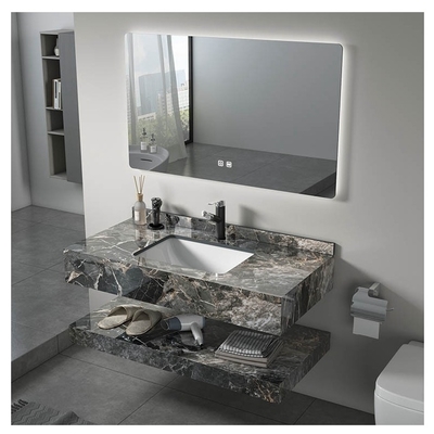 Hotel Banheiro Vanity com Espelho Countertop em Design Moderno Banheiro Espelho Gabinete
