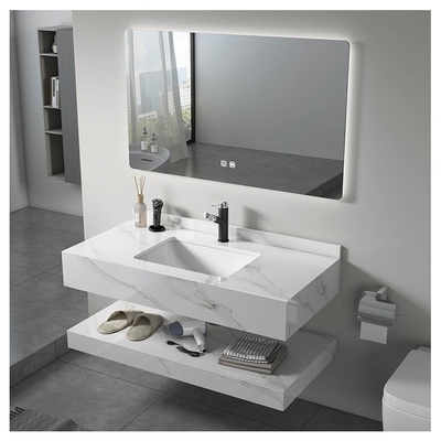 SLABS/SINTERSTONE Material carcaça Rectangular Banheiro Cabinet Suspensão para Casa