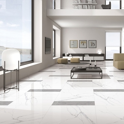 Pavimentos essenciais 600x600 Itália Marmore branco olhar vidrado porcelana azulejos vitrificados