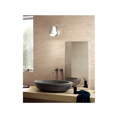 Travertino branco azulejo bege e chapa piso de pedra de silicone marfim para espaços externos