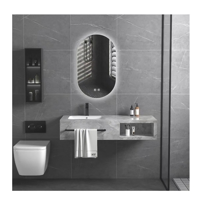 Armário de vaidade retangular de design impermeável exclusivo para SLABS/SINTERSTONE