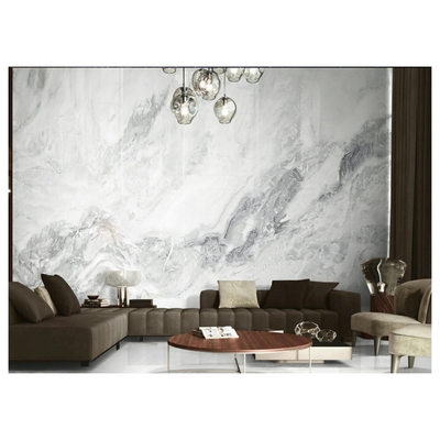 Pedra Imitação textura porcelana branca laje para a cozinha e sala de estar azulejos interiores