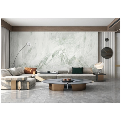1200 x 2400 Ácido-resistente Marble Look Glazed Quartz Slab para parede e piso azulejos
