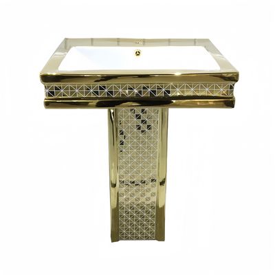 Custom One Piece Toilete Pedestal Cerâmica sanitária Sink para banheiro de hotel de luxo