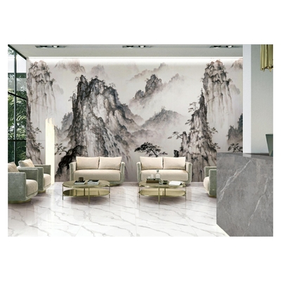 Decoração de casa de moda azulejos de porcelana polida moderna com quartzite design de laje fina