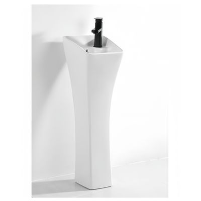 Pedestal Decorativo Lavabo para Banheiro 680x370x830mm Pedestal de Bacia Cerâmica Dual-Flush