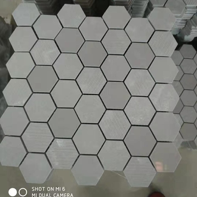 Estilo da Europa Preto e Branco Eixagônio Telha Pedra Mosaico Faixa 30X30mm para TV Backgroup
