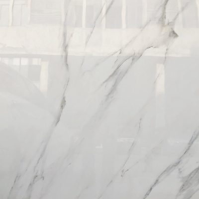 Efeito de mármore porcelana moderna não escorregadia azulejos de chão de cerâmica azulejos de cerâmica vitrificados brancos