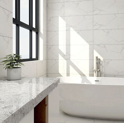 300x600mm Rectificado Branco Brilhante Foshan Vidrado Telha de Parede Cerâmica Design com acentos