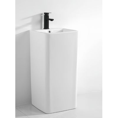 Banheira de lavagem de pedestal de cerâmica rectangular moderna para casa
