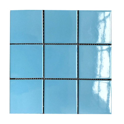 azuis mosaico cerâmico azulejos de piscina decorativos em azul família de cores para piscina