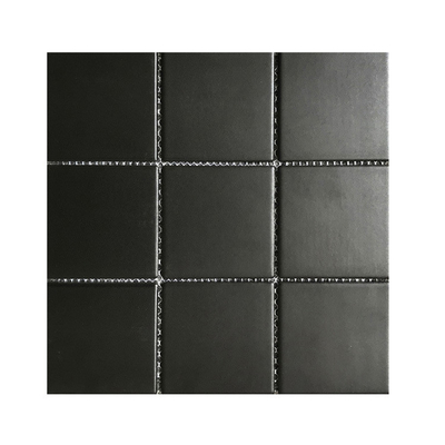 309x309MM Fina Standard mosaico cerâmico preto para piscinas parede/chão/bordas/acentos