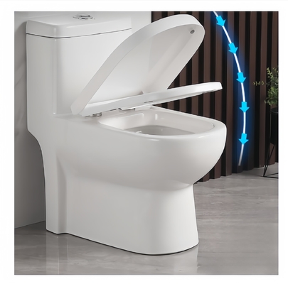 Estilo de design tradicional Toalete de cerâmica moderna WC piso montado Toalete de uma peça sifónico