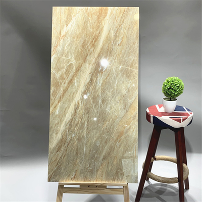 600x1200 porcelana vidradas azulejos de piso em brilho brilhante para sala de estar Golden Mable