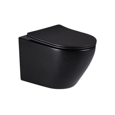 Desenho clássico europeu preto fosco 2 em 1 WC cerâmico Banheiros Banheiros Set de água