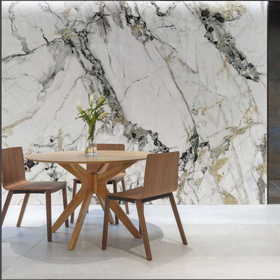 Interior 1200x2700x12mm Estatuário Mais Branco e Cinzento Vazio Marmo piso telha vidrado mate polido