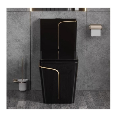 Estilo de design tradicional Luxo conjunto de banheiro preto com esmalte ambiental de limpeza