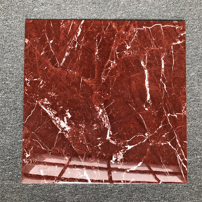 Super vermelho brilhante 600x600mm azulejos de piso 24x24 Red Star Polido Quartz cerâmica azulejos