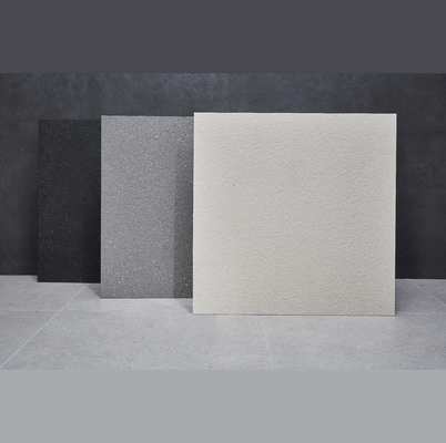 Grão vidrado acabamento mate 20mm azulejos exteriores para entrada em pedra de lava cinza moderna