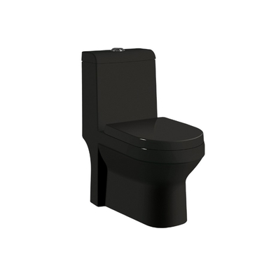 Banheiro redondo 730x425x810mm Gloss brilhante e preto fosco Banheiro de uma peça