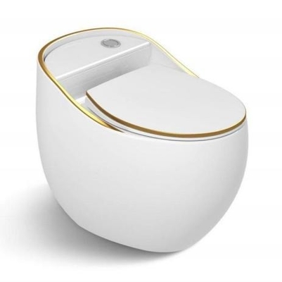 Melhore a sua casa de banho com Elegance One Piece Dual-Flush Gold Ceramic WC Toilet Bowl