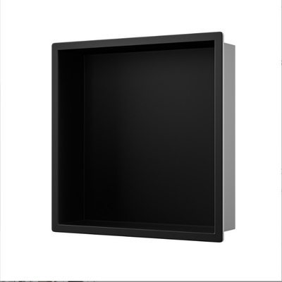 Nichos de chuveiro de aço inoxidável 304 preto mate para armazenamento de nichos de shampoo de azulejos de banheiro