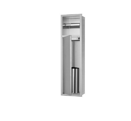 Aço inoxidável Nicho de parede de banheiro escova de banheiro com luzes decoração