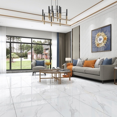 Chapas de piso de porcelana polida de 600x600 mm vitrificadas para edifícios modernos